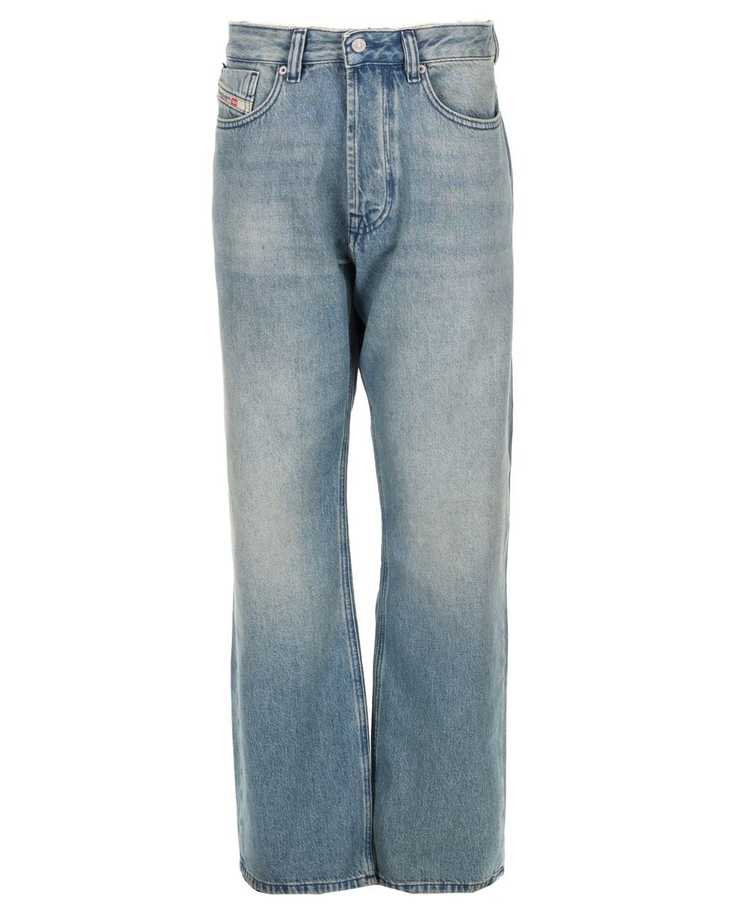 DIESEL Blue Mid Rise Jeans for men