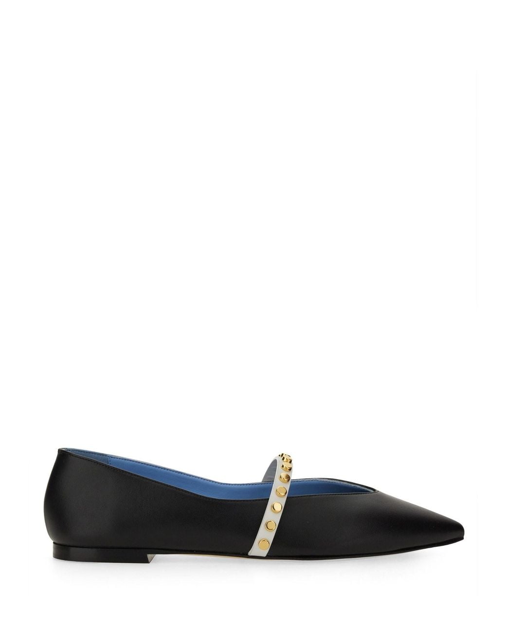 McQueen Black Leather Ballerina