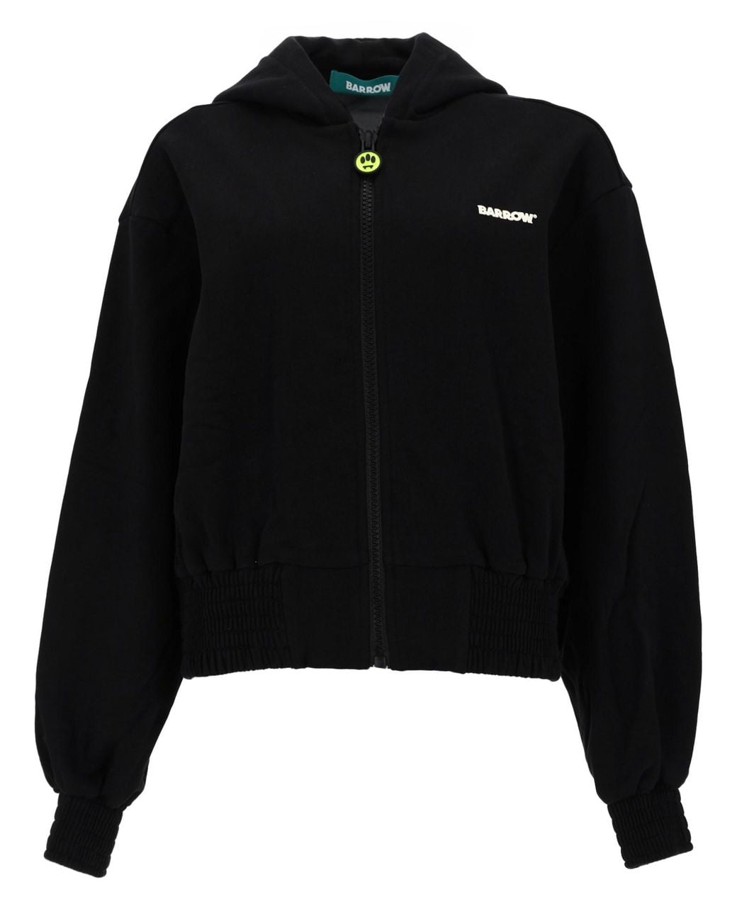 Barrow Black Felpa Con Zip E Cappuccio