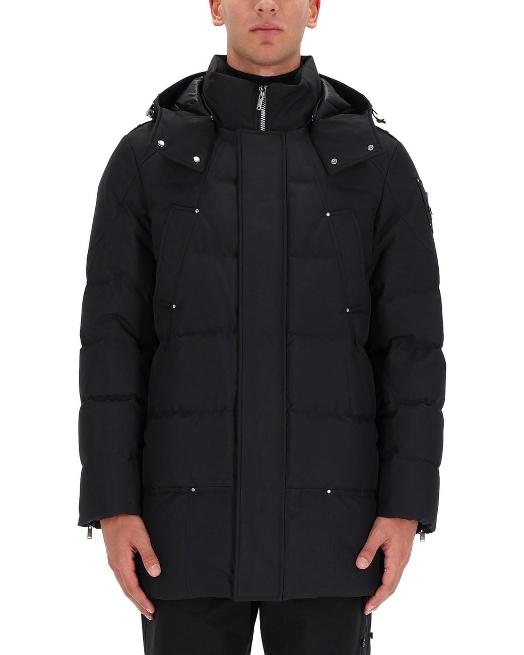 Moose Knuckles Blue Hooded Puffer Parka for men