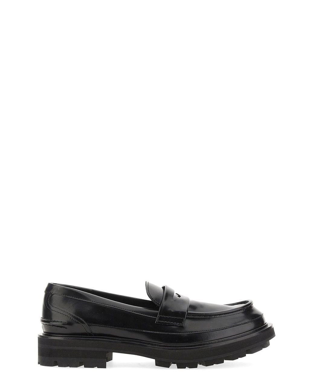McQueen Black 3Cm Leather Loafer for men