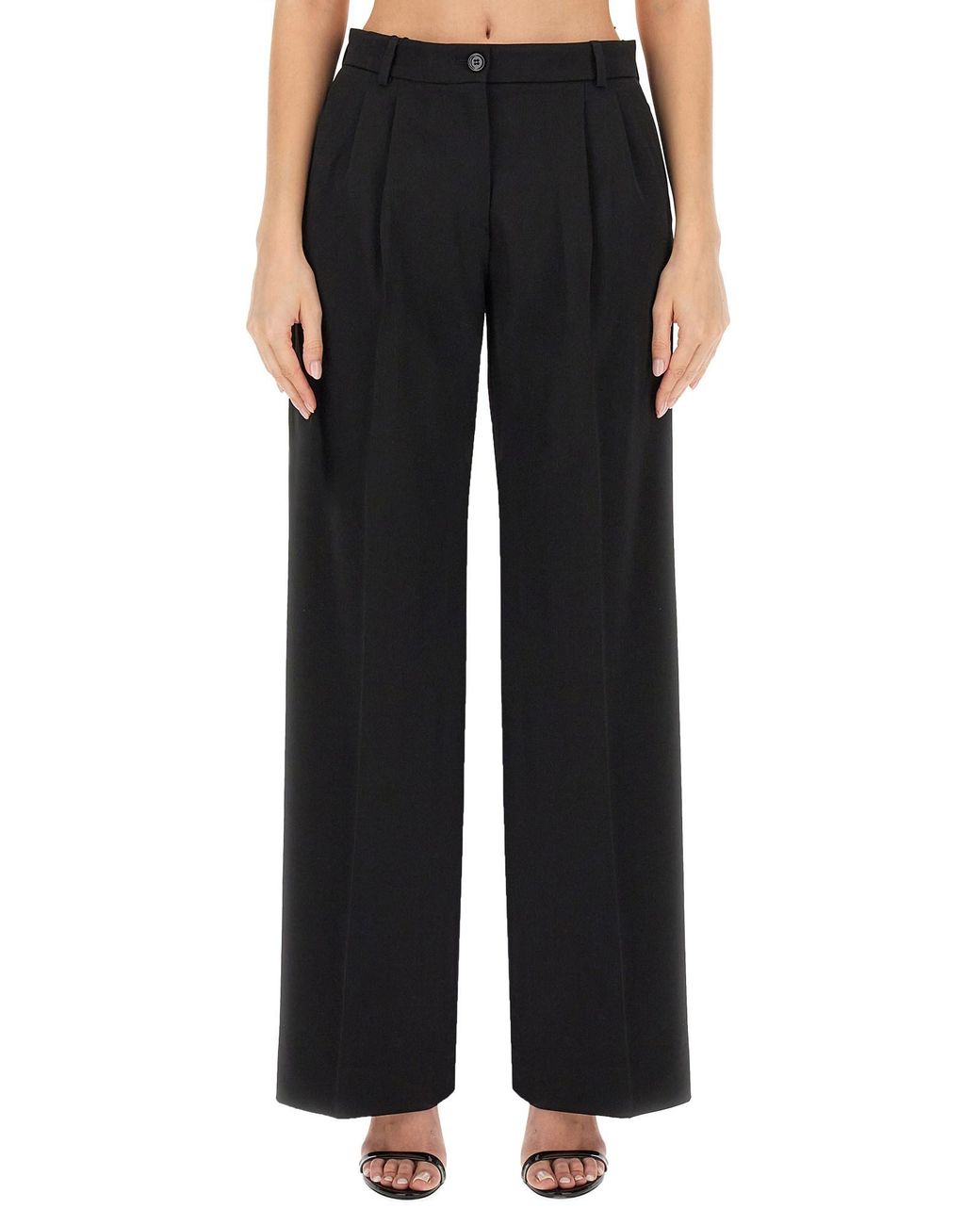 Dolce & Gabbana Black Elegant Flare Pants