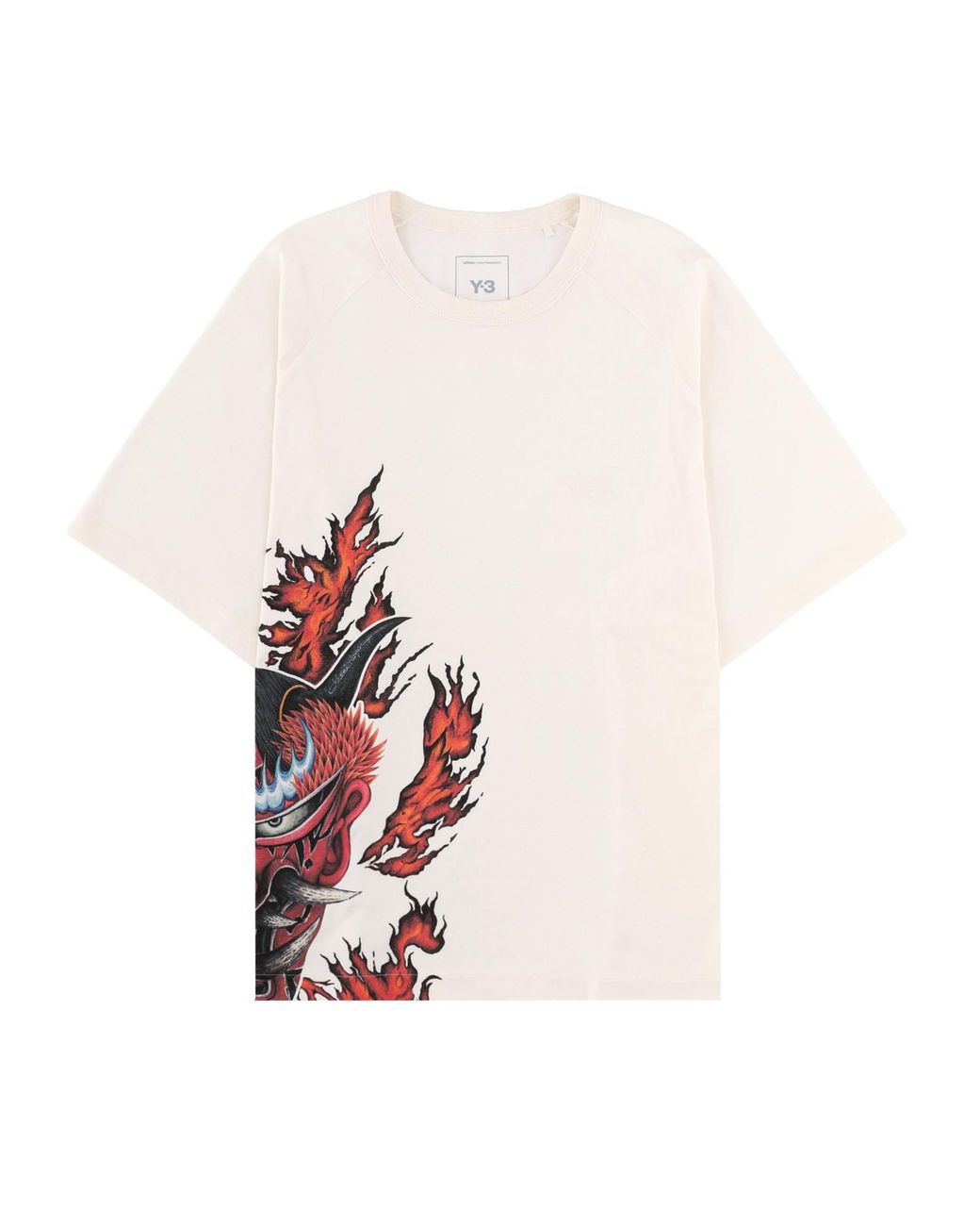 Y-3 White 3 T-Shirt Con Stampa for men