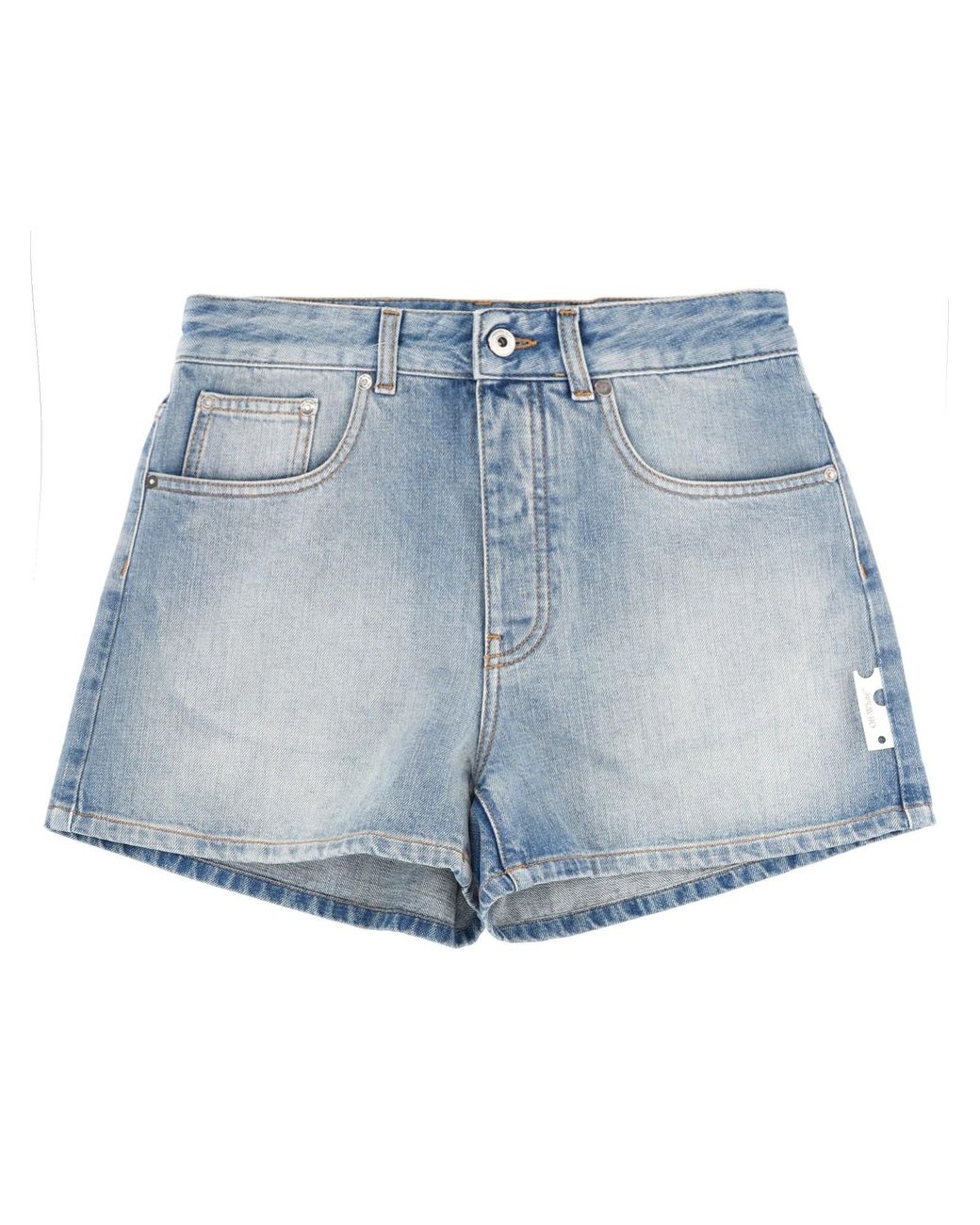 Off-White c/o Virgil Abloh Blue High-Waist Shorts
