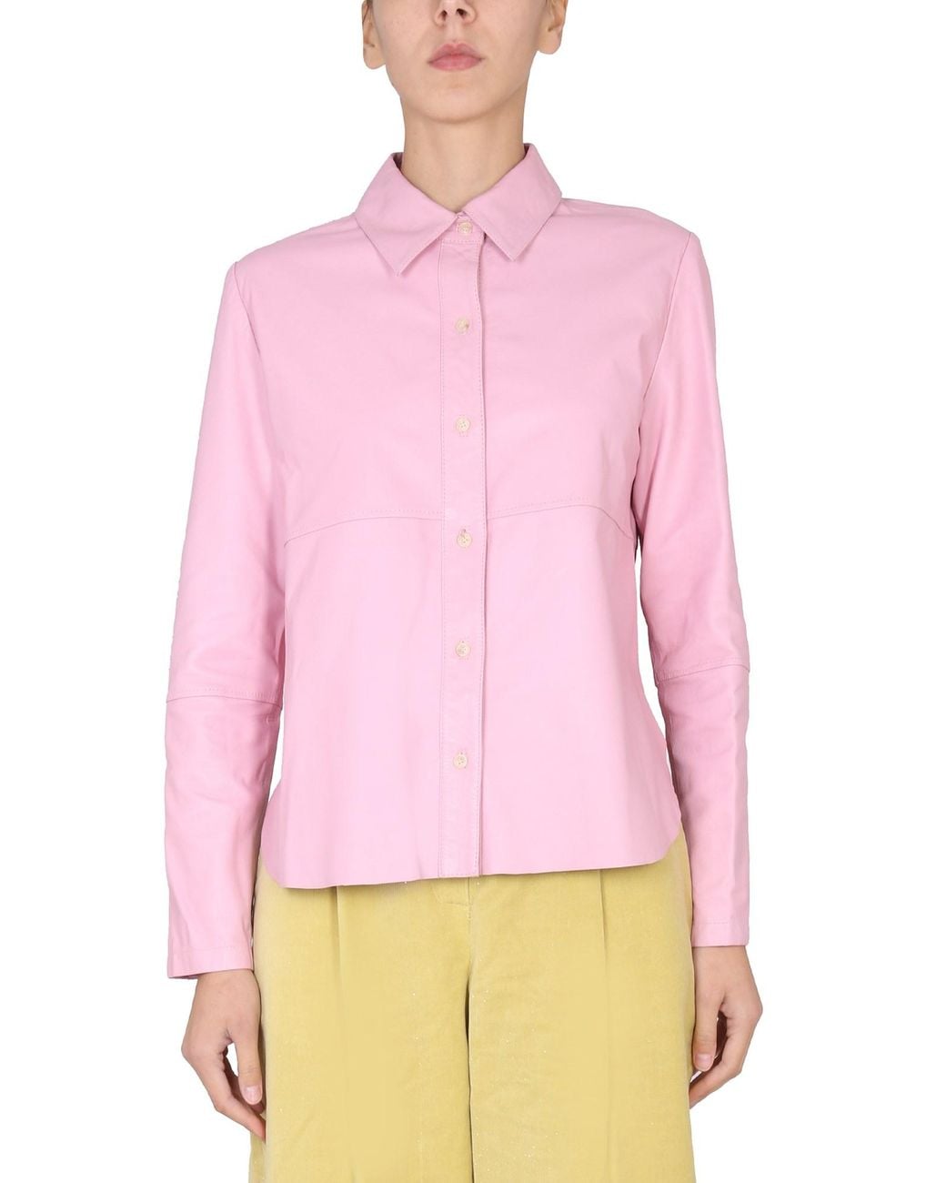 Alysi Pink Leather Jacket