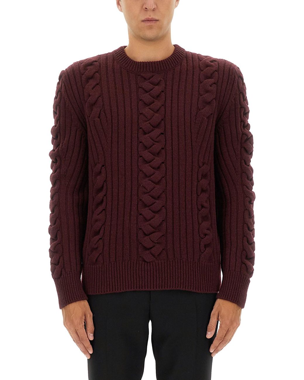 McQueen Purple Wool Sweater for men