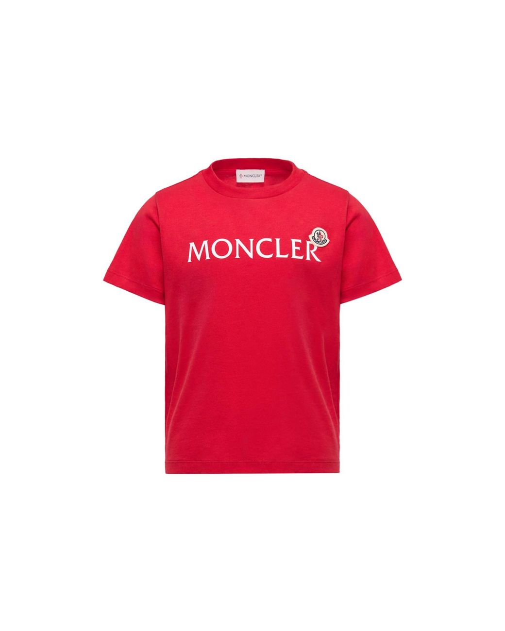 Moncler Red Boys Logo Cotton T-Shirt