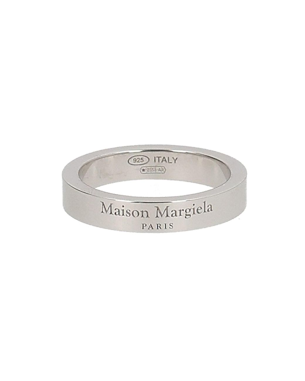 Maison Margiela White Anello Con Logo