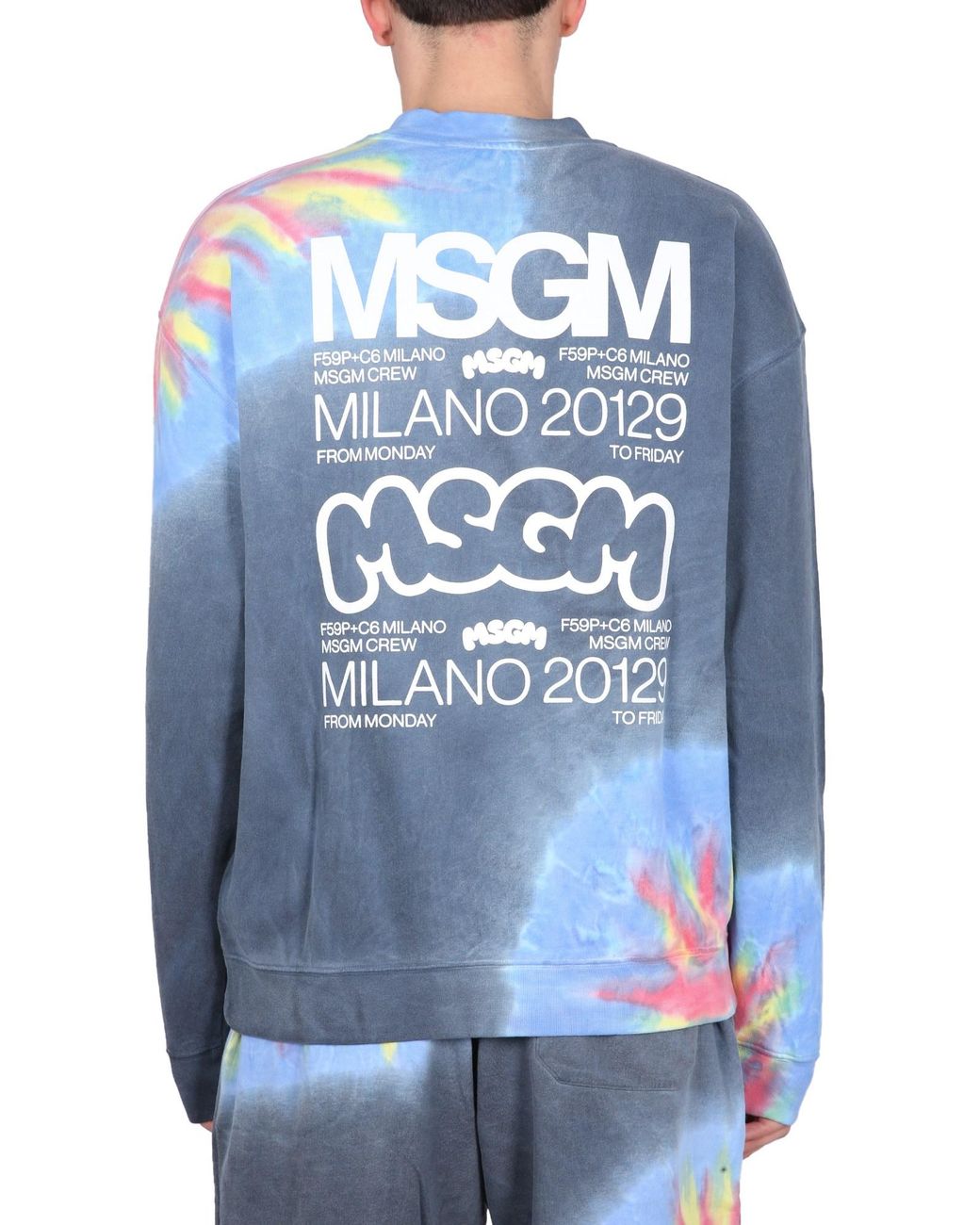 Felpe Multicolor di MSGM in Blue da Uomo