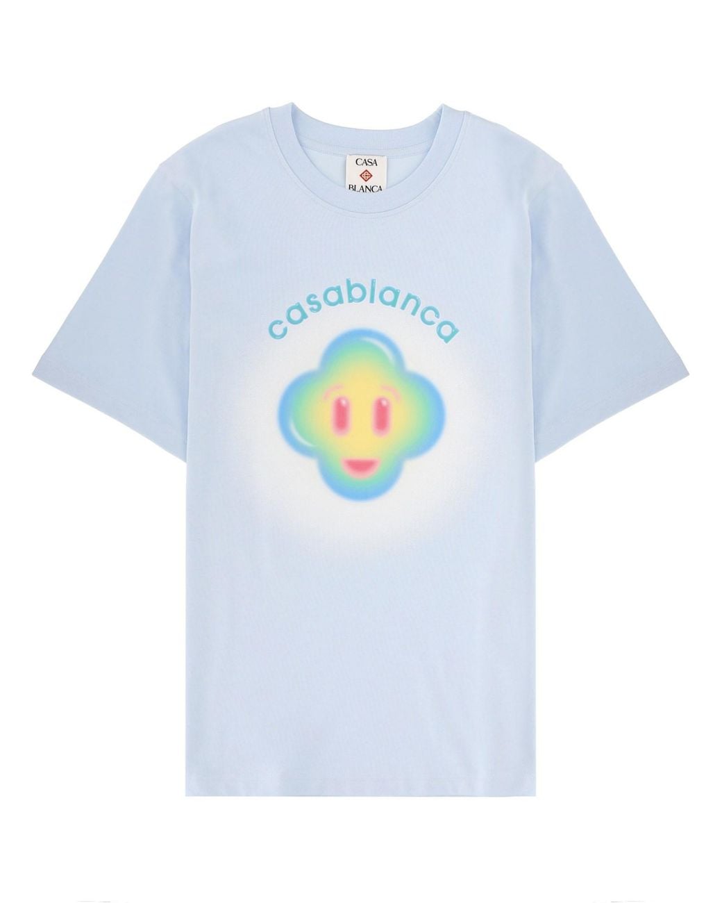 Casablanca Blue Graphic Crew Neck T-Shirt for men