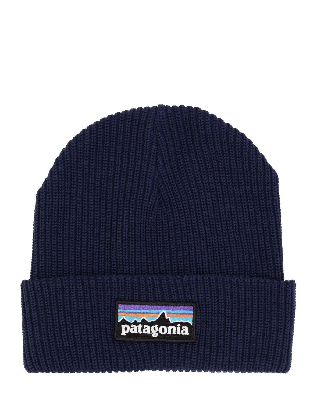 Patagonia Blue Beanie Con Logo