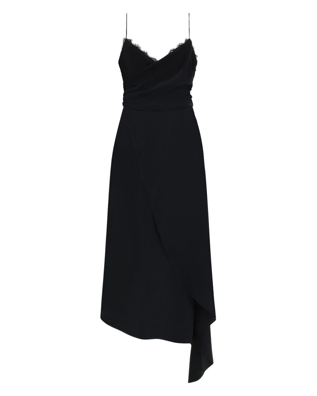 Moschino Black Midi Dress With Lace