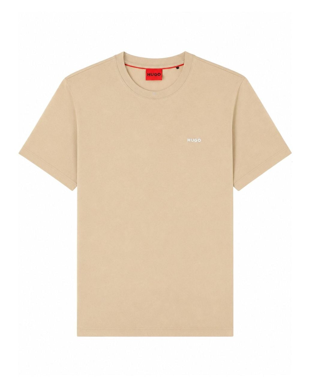 HUGO Natural T-Shirt "Dero" Con Logo for men