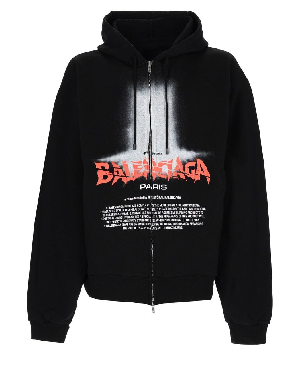 Balenciaga Black Felpa Con Stampa for men