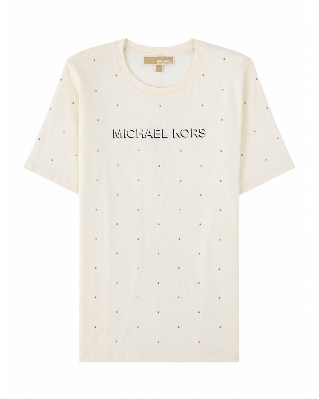 MICHAEL Michael Kors White T-Shirt Con Logo E Strass
