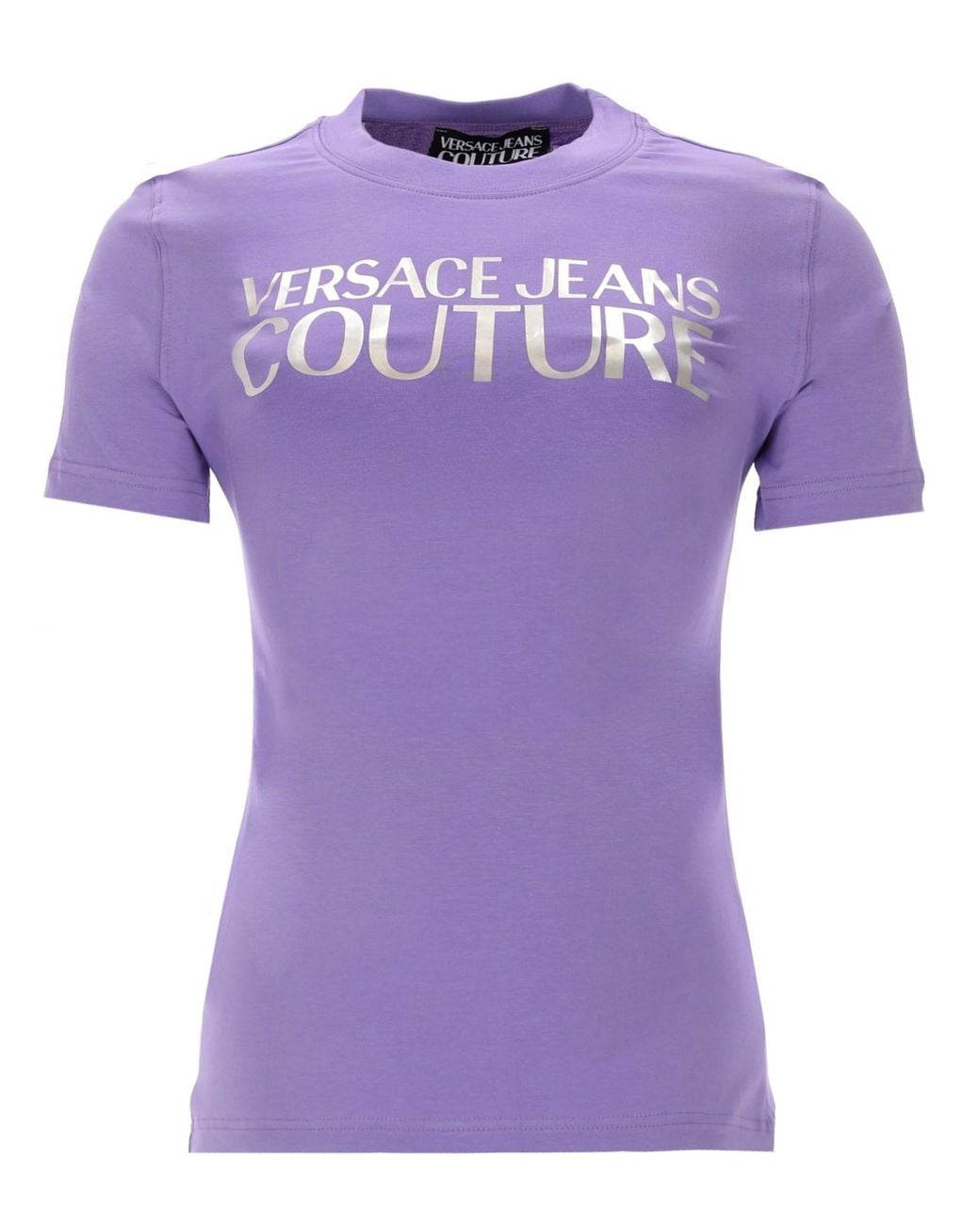 Versace Jeans Couture Purple T-Shirt Con Logo