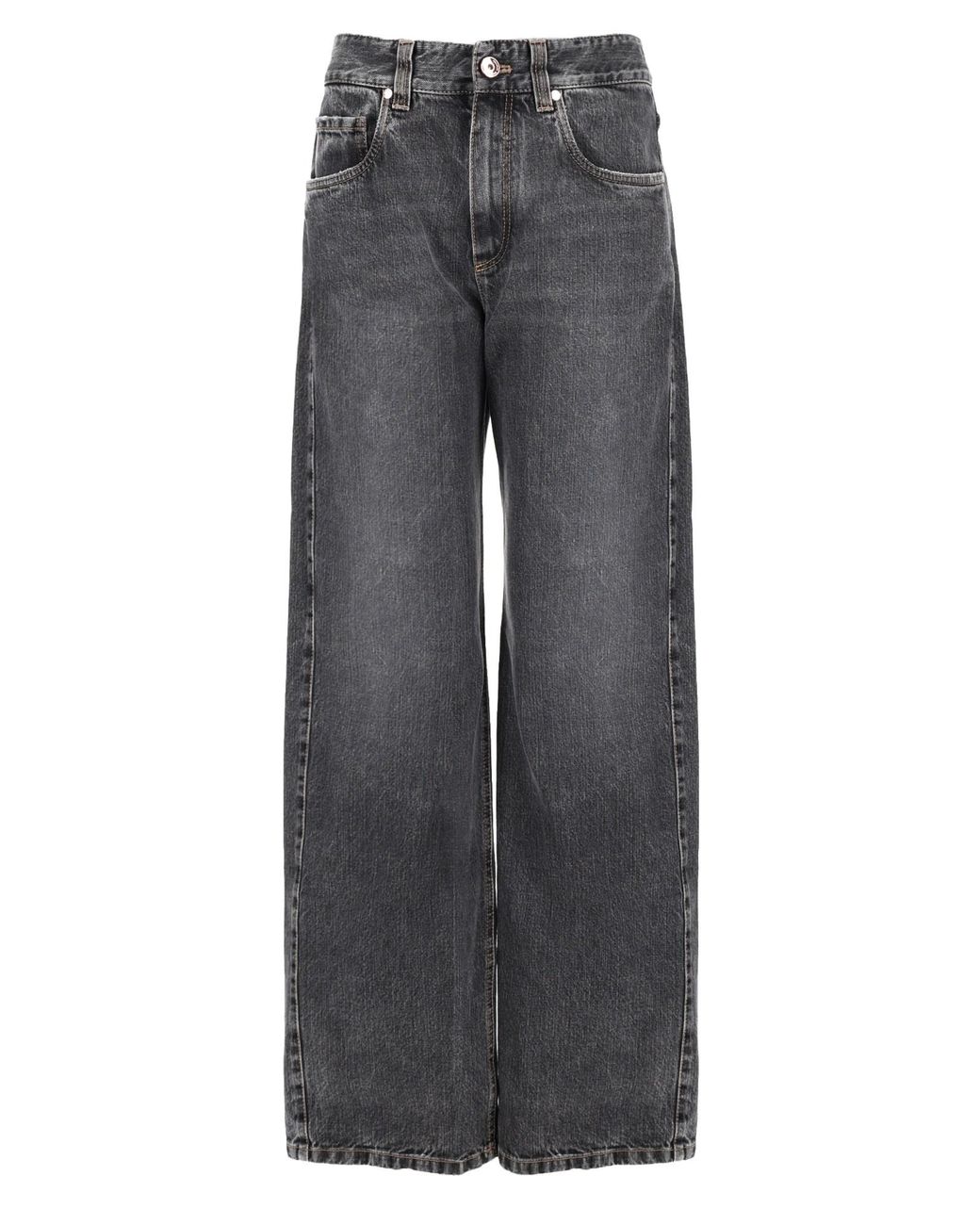 Brunello Cucinelli Gray Pantalone "Contemporary Loose"