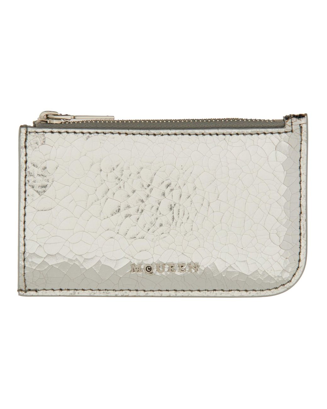 McQueen Gray Card Holder With Logo