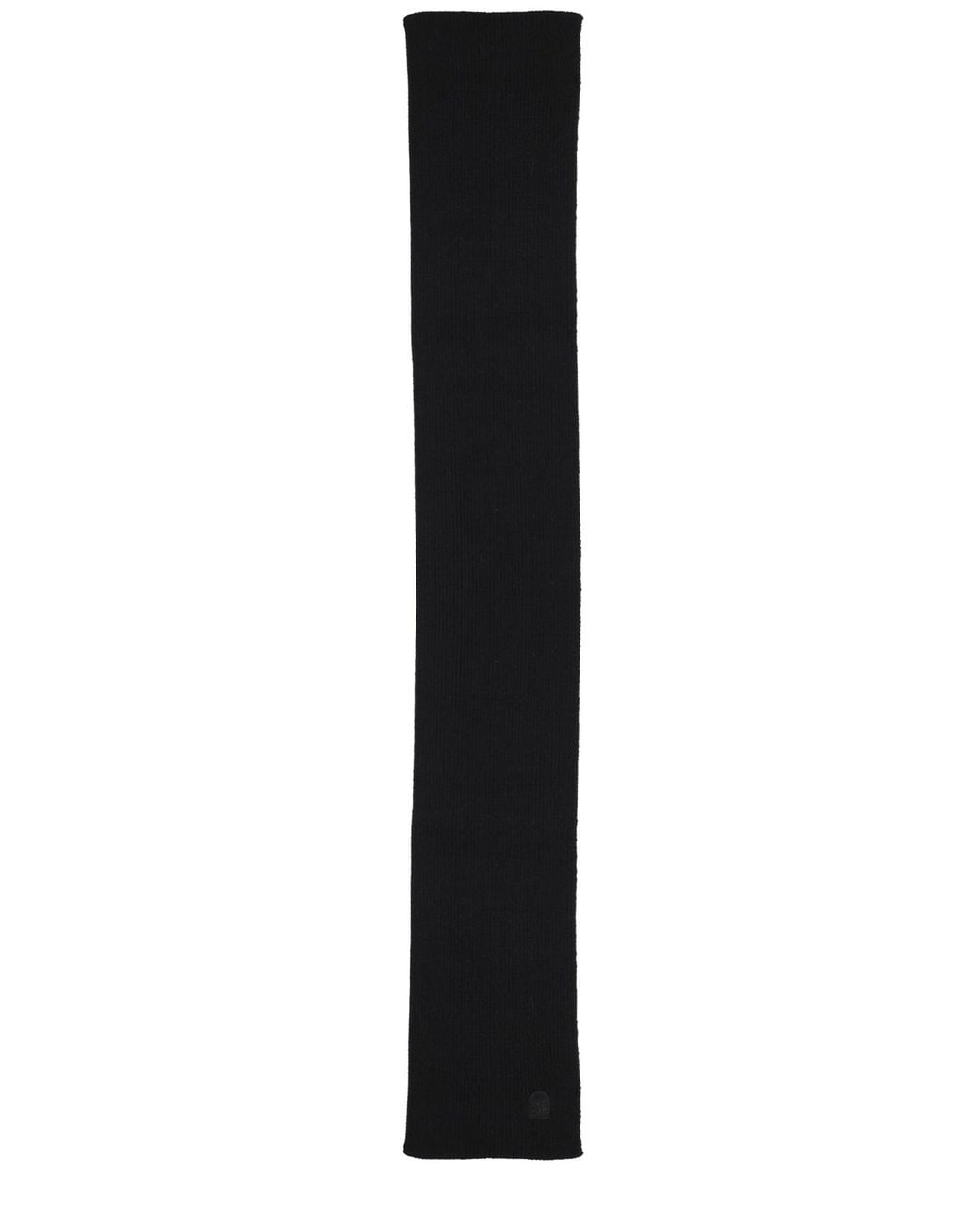 Parajumpers Black Plain Scarf Merino Wool Extra Fine