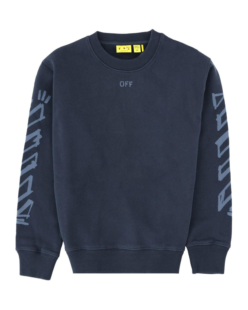 Off-White c/o Virgil Abloh Blue Felpa Girocollo Con Grafica