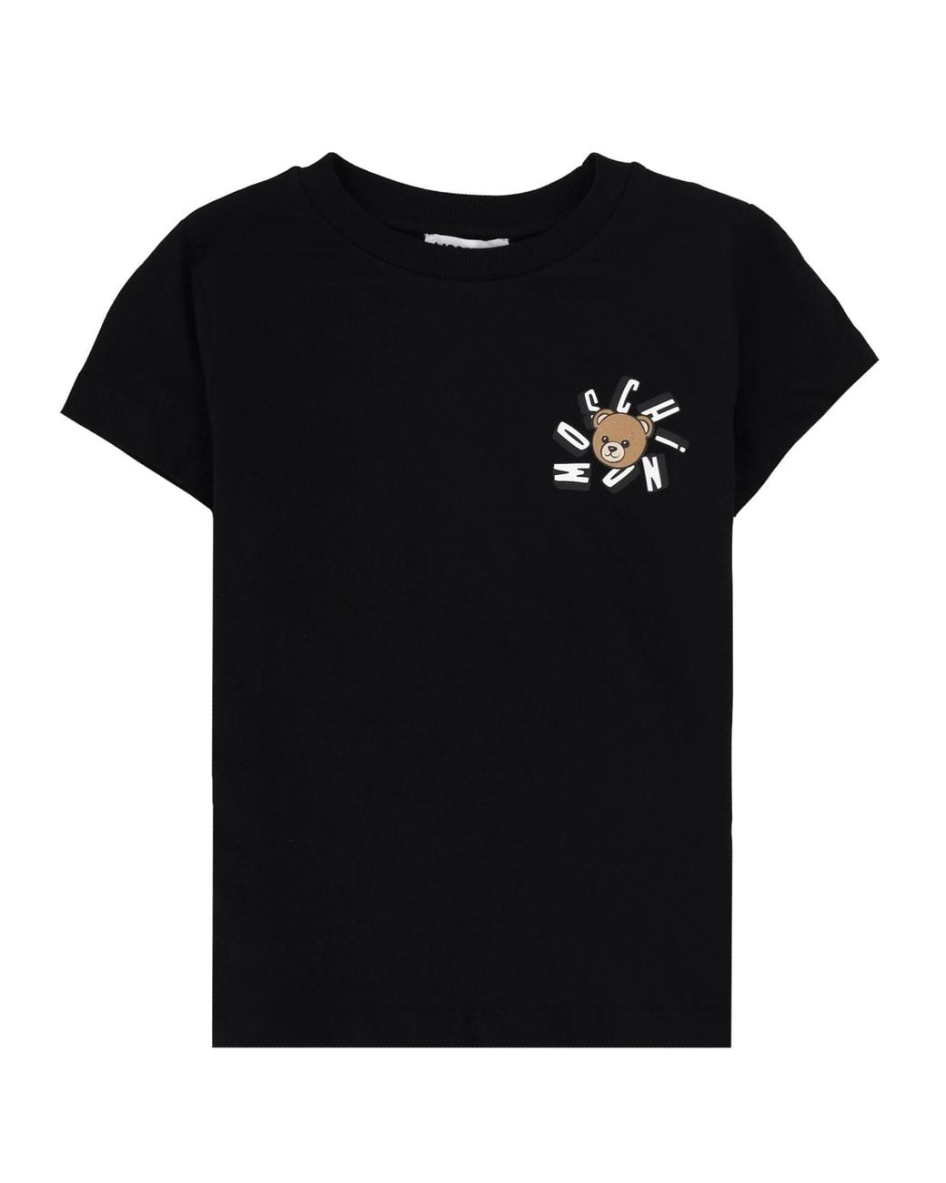 Moschino Black Mini Cotton T-Shirt Addition For Kids