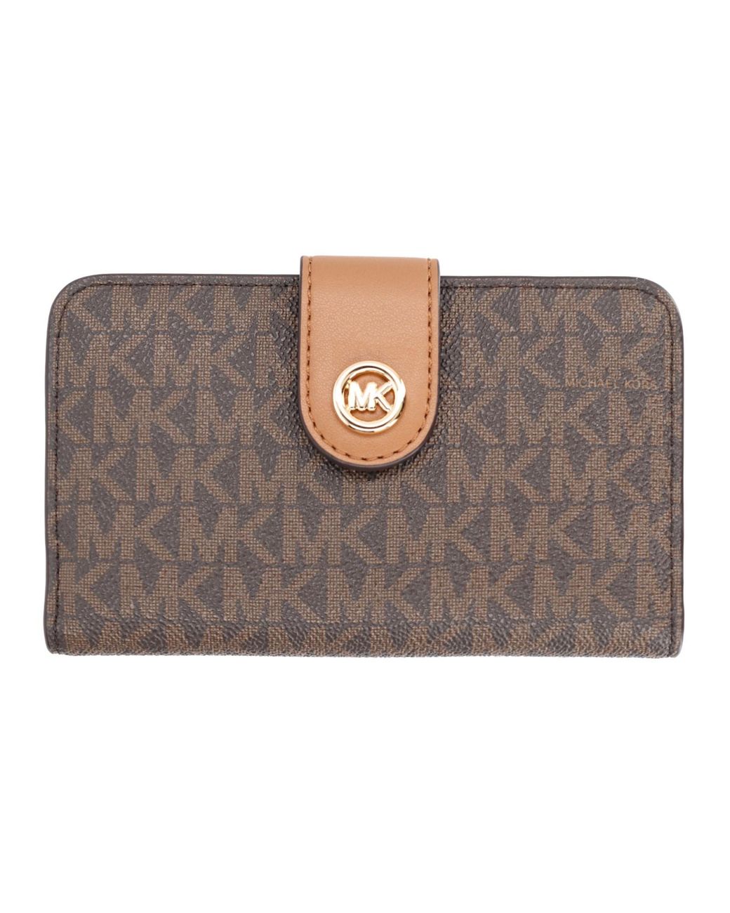 MICHAEL Michael Kors Brown Portafoglio Medium Con Stampa Logo E Ciondolo Mk Pop