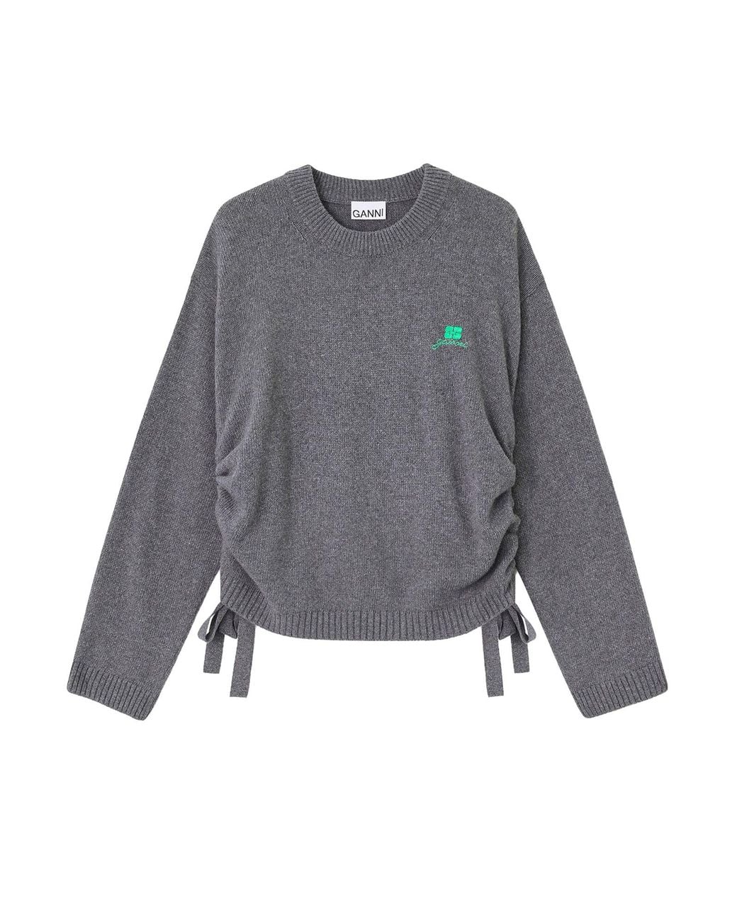 Ganni Gray Ganni Wool Blend Sweater