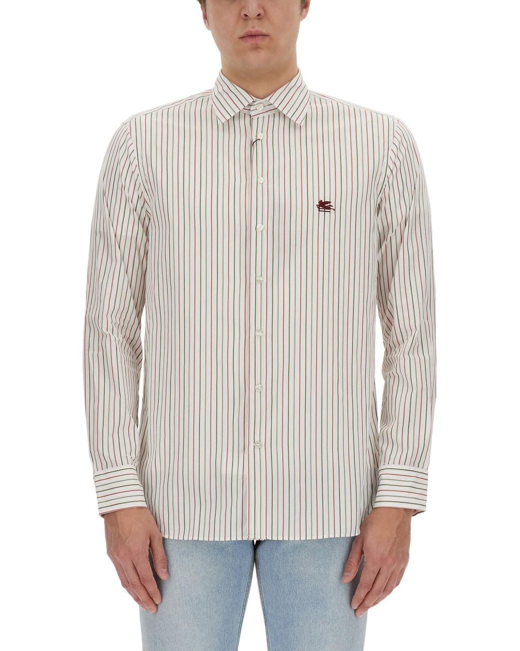 Etro Gray Pegasus Shirt for men