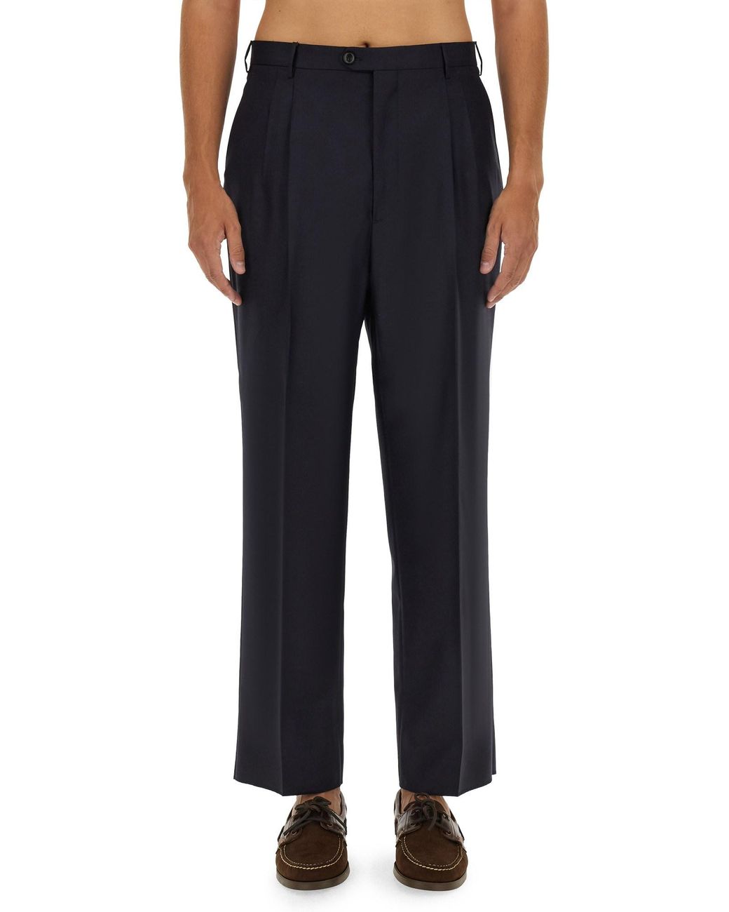 Etro Blue Tailored Wool Pants for men