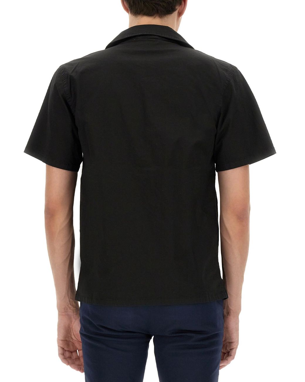 CAMICIA HAWAIANA IN COTONE CON STAMPA LOGO di Department 5 in Black da Uomo