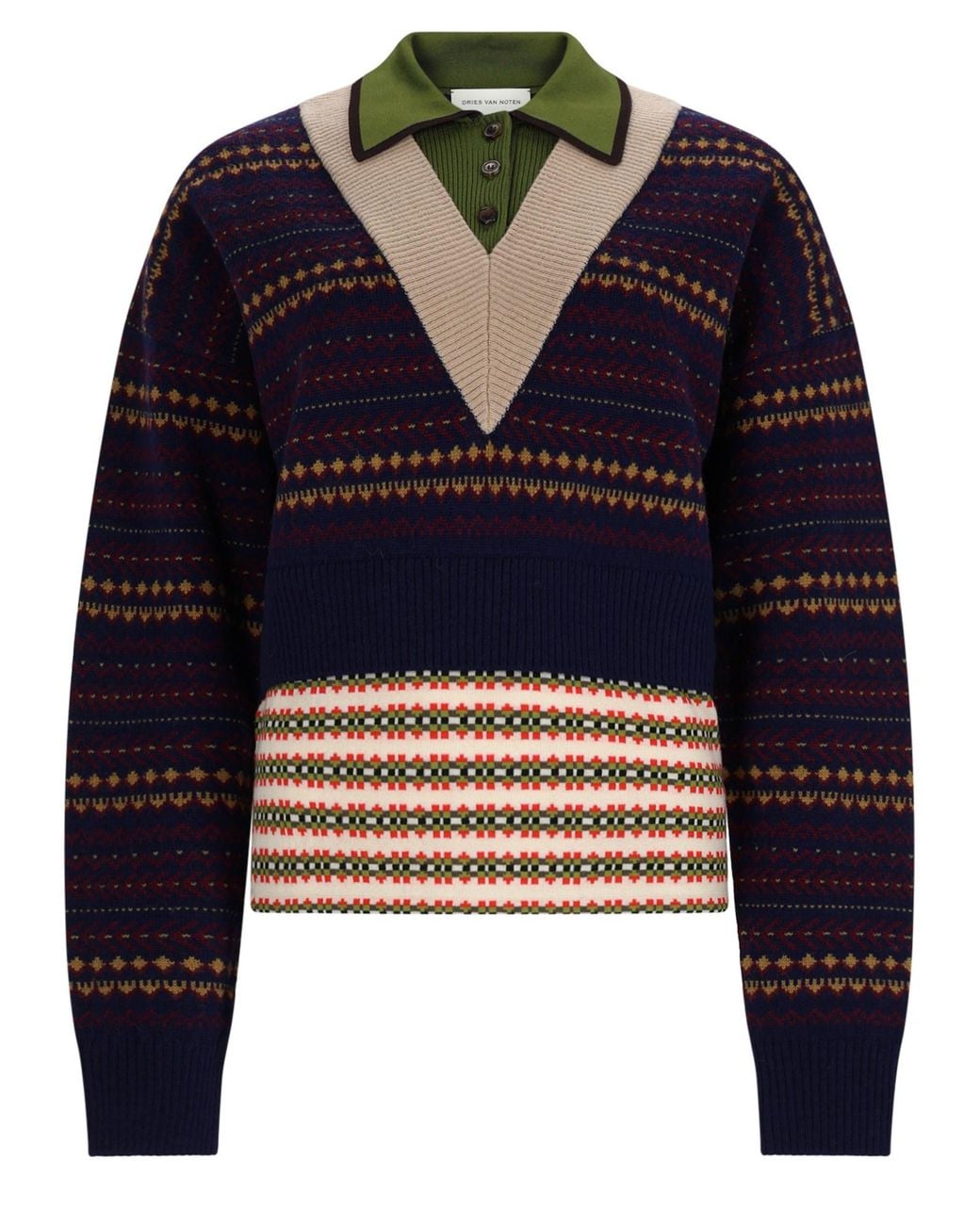 Dries Van Noten Blue Maglia "Toinette"