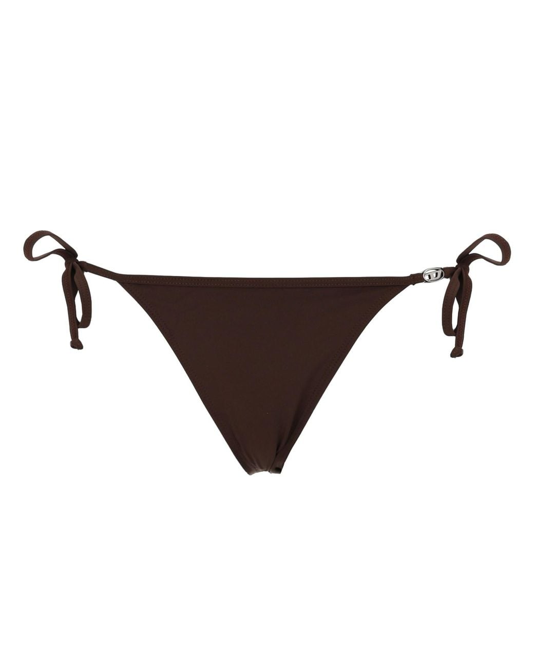 DIESEL Brown Slip Bikini Con Dettaglio Oval D