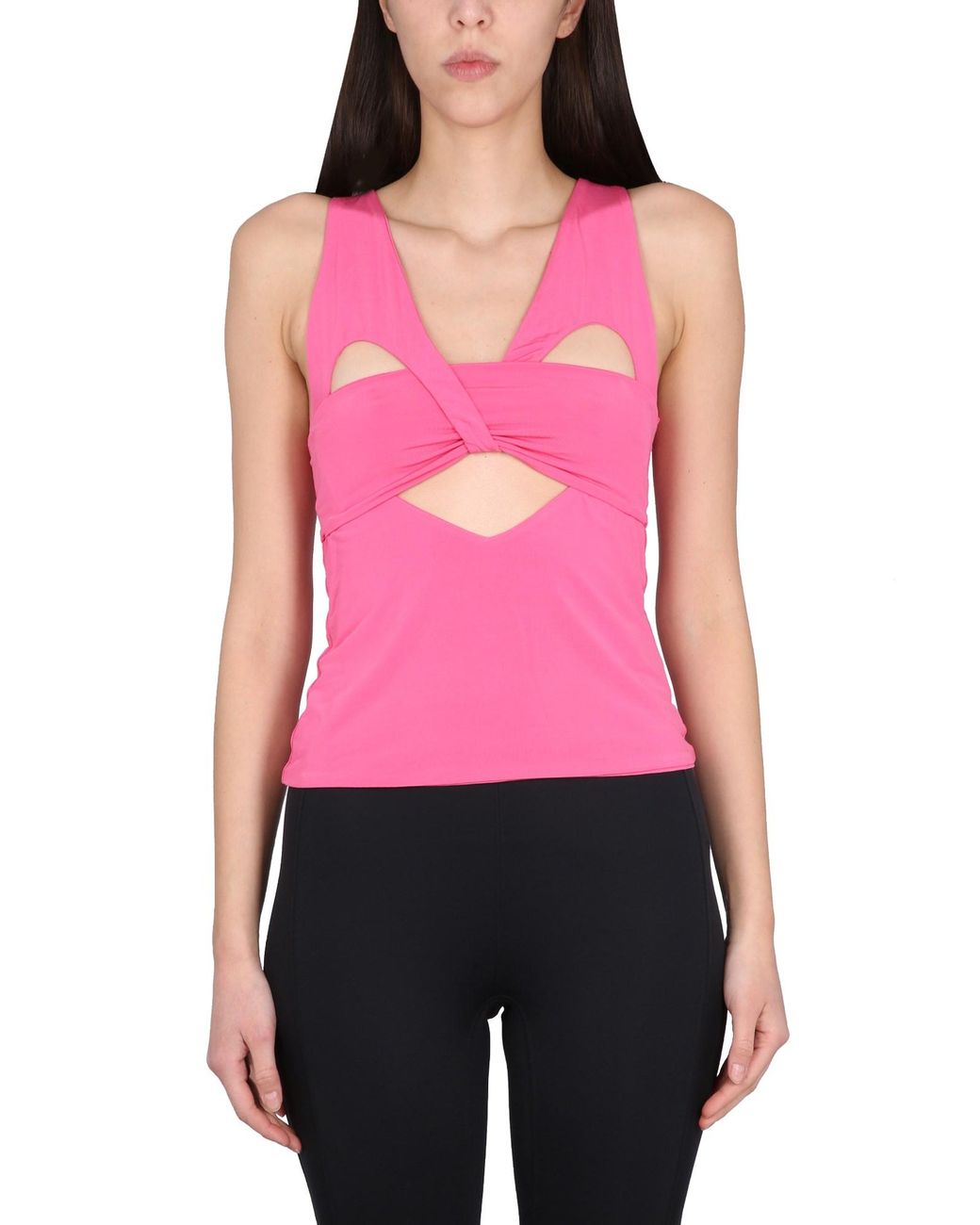 Ambush Pink Top With Cut Out Details