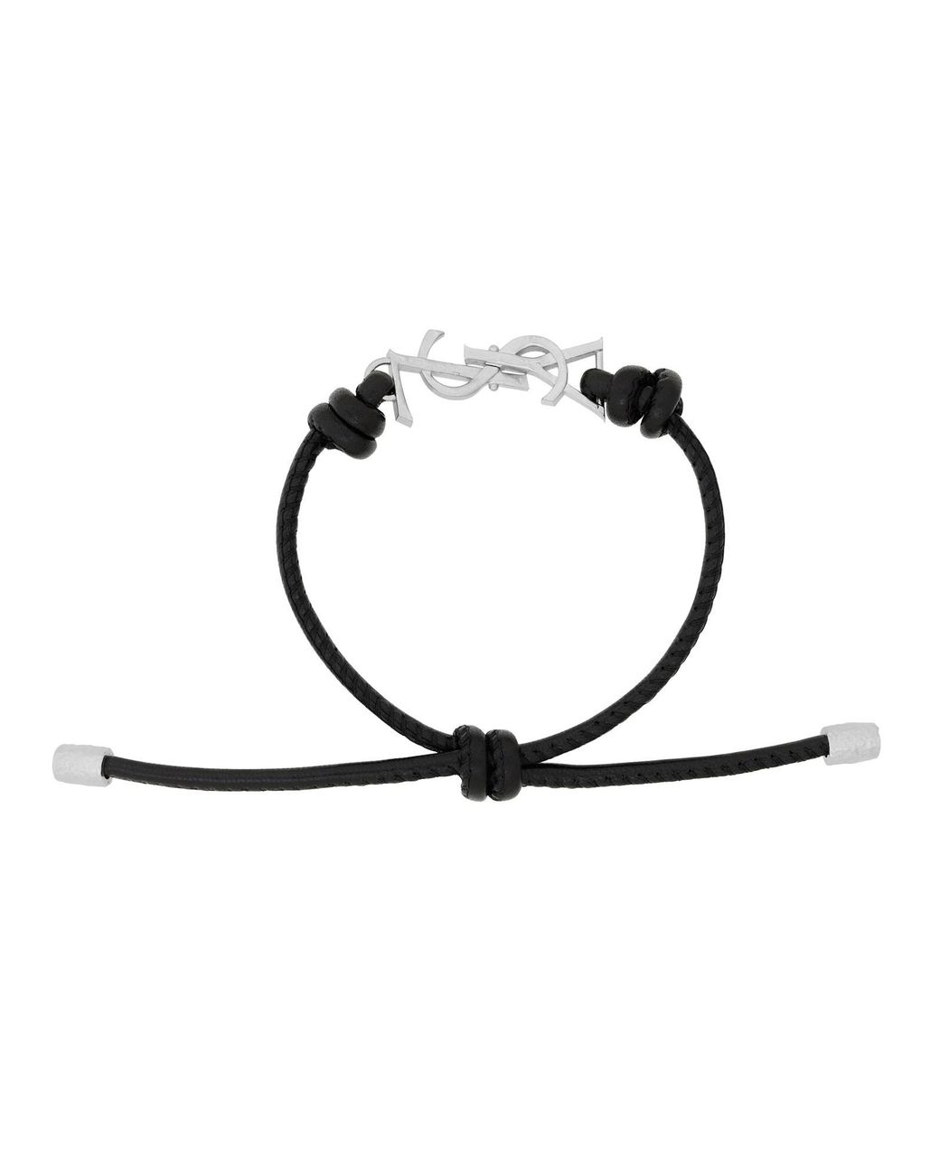 Saint Laurent White Bracelet Cassandre Leather