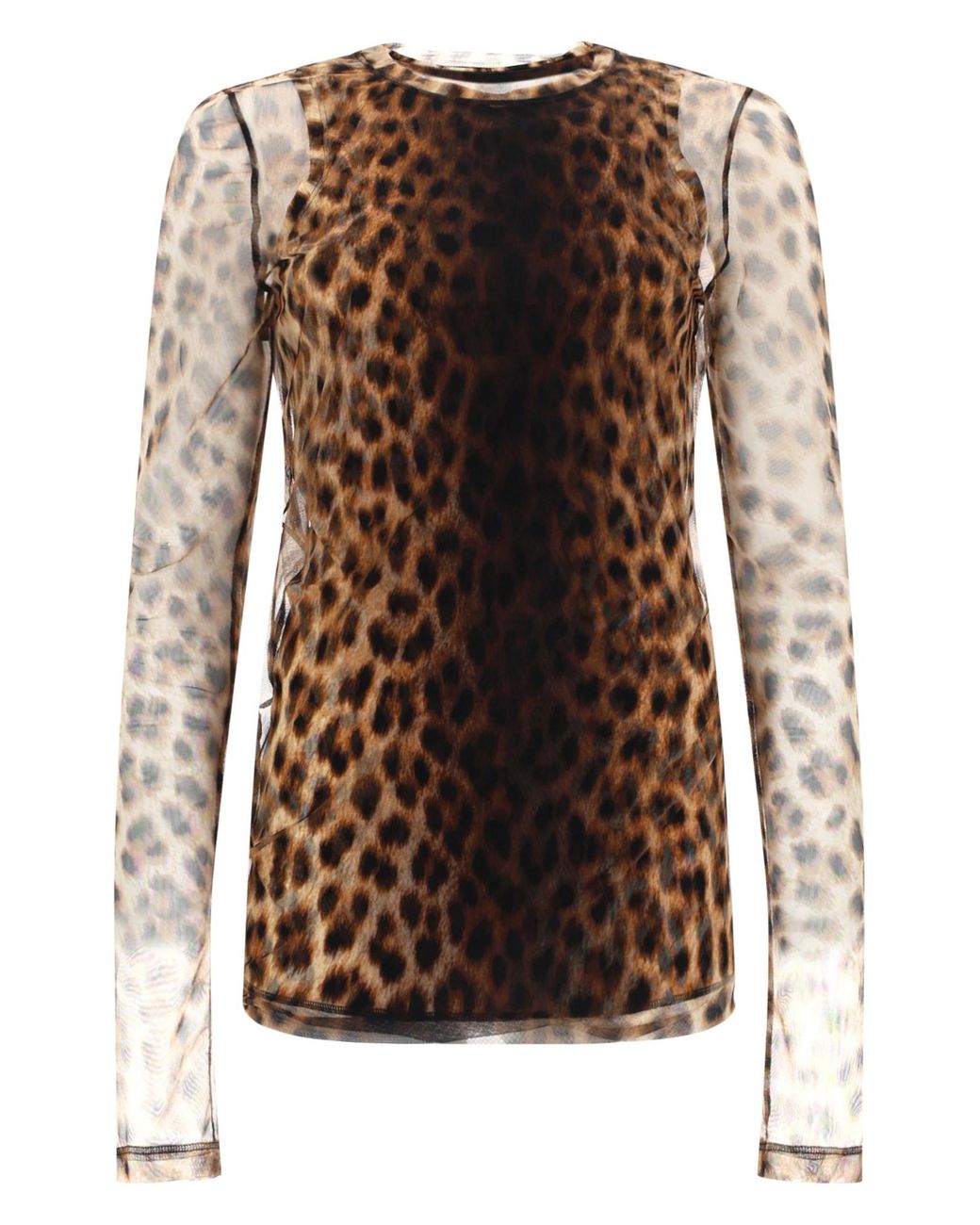 Sportmax Brown Top With Tulle Details
