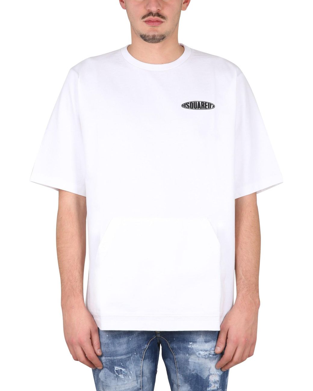 DSquared² White Surf Board Skater T-Shirt for men