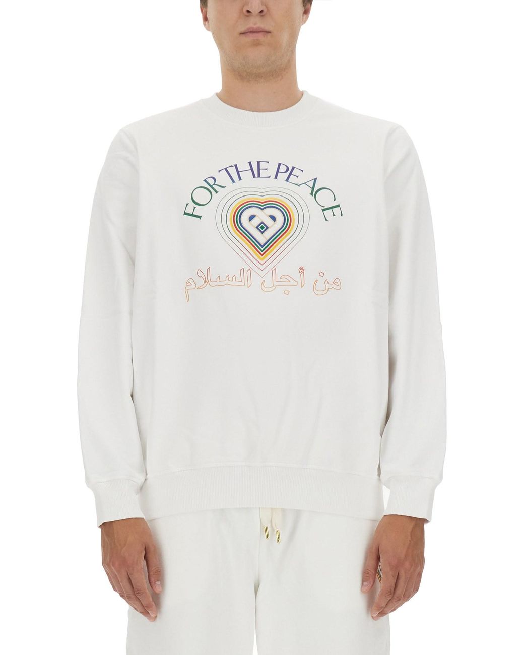 Casablanca White Regular Fit Sweatshirt for men