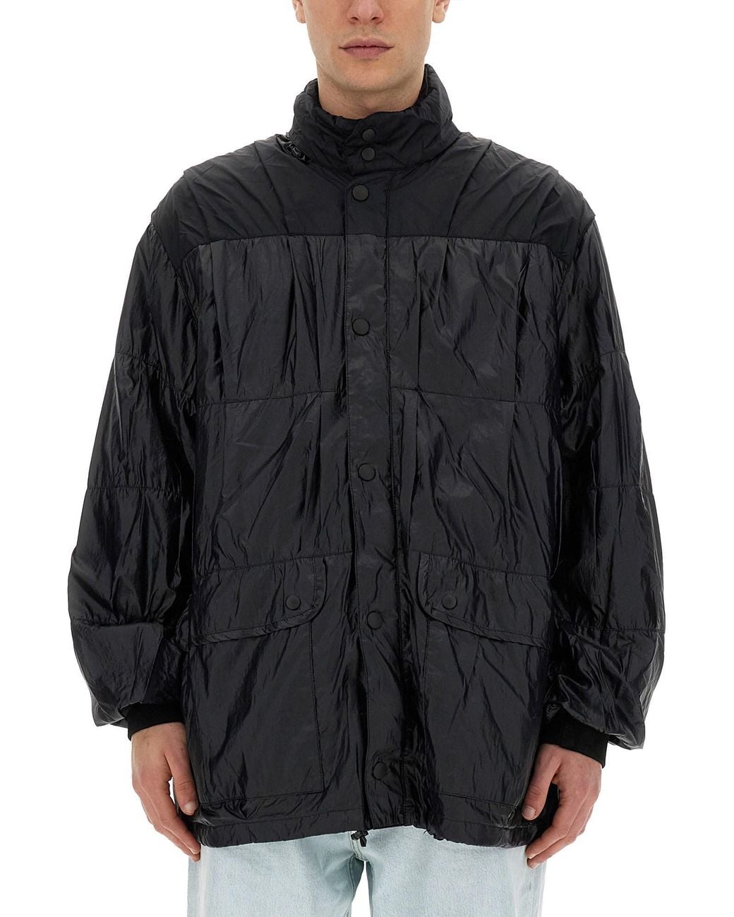 Our Legacy Black Crinkled Texture Nylon Jacket for men