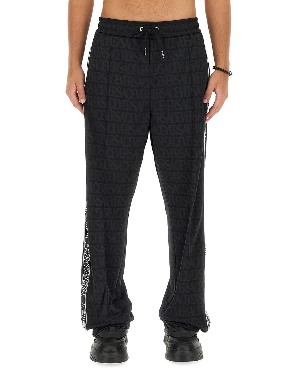 Pantalone Jogging di Versace in Black da Uomo