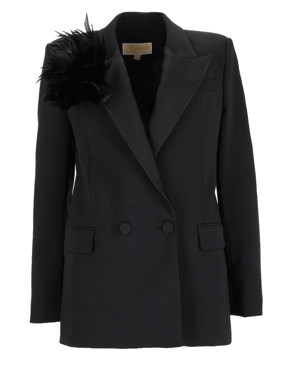 MICHAEL Michael Kors Black Blazer Con Piume Applicate