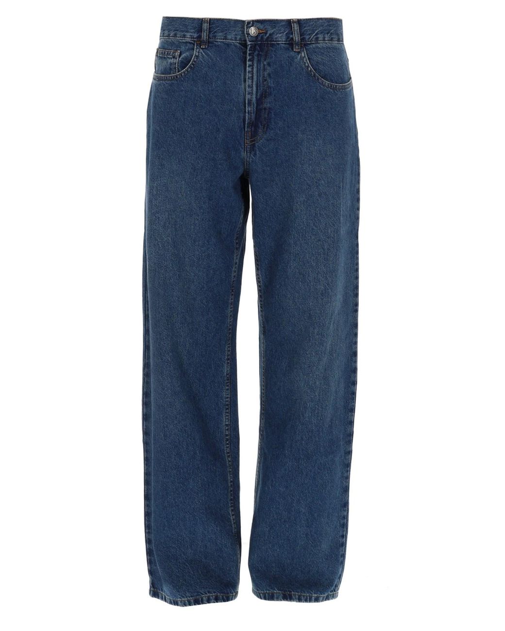Palm Angels Blue Jeans "Curved Logo" for men