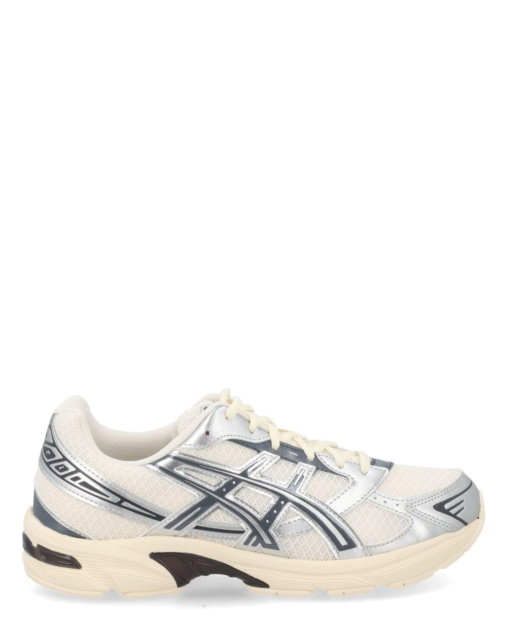 Asics White Synthetic Leather Sneakers