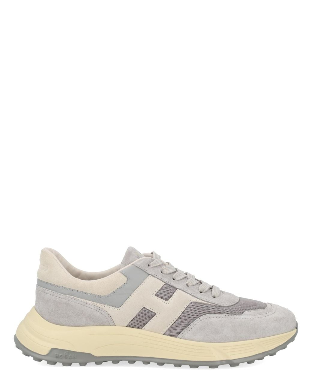 Hogan White Color Block Sneakers for men