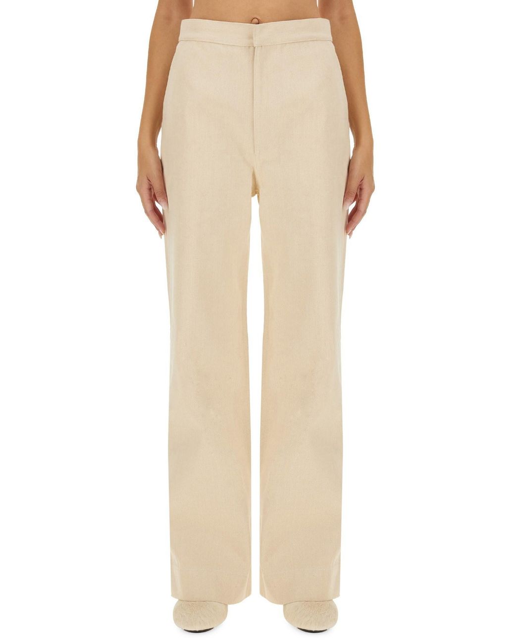 Jil Sander Natural Flared Pants
