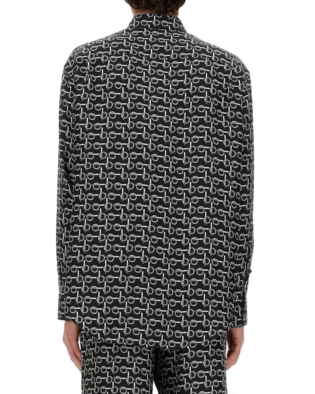 Camicia "B" di Burberry in Black da Uomo