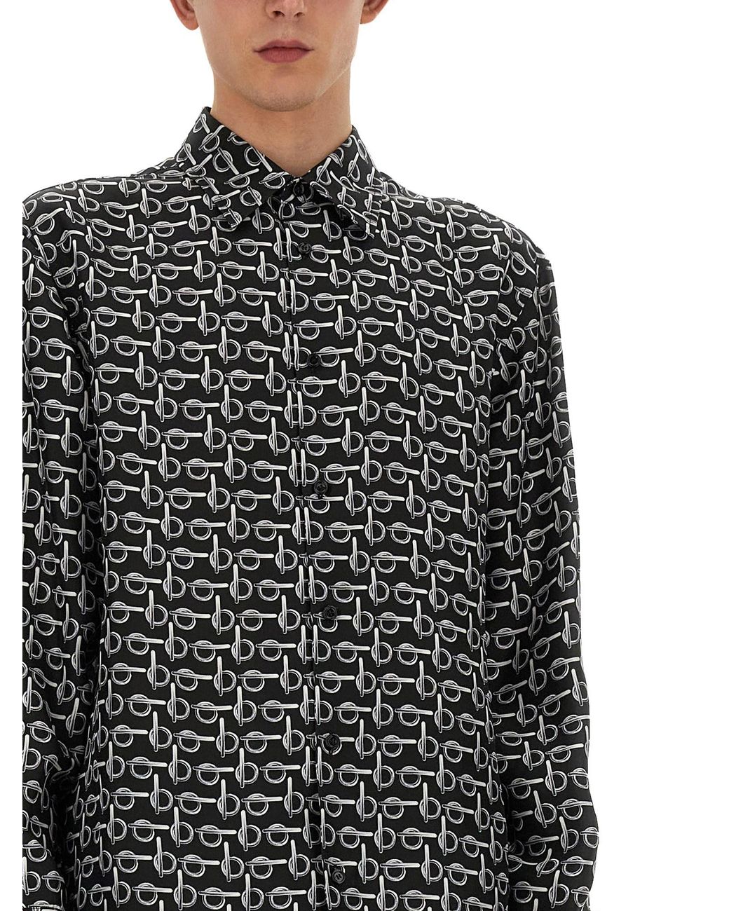 Camicia "B" di Burberry in Black da Uomo