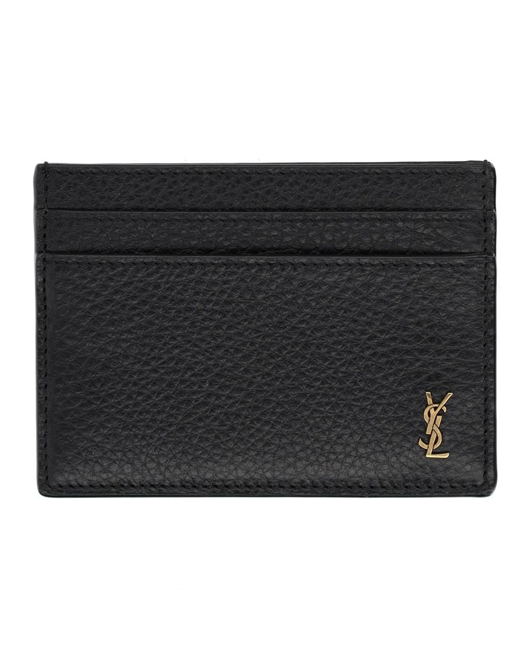 Saint Laurent Black Portacarte Tiny Cassandre for men