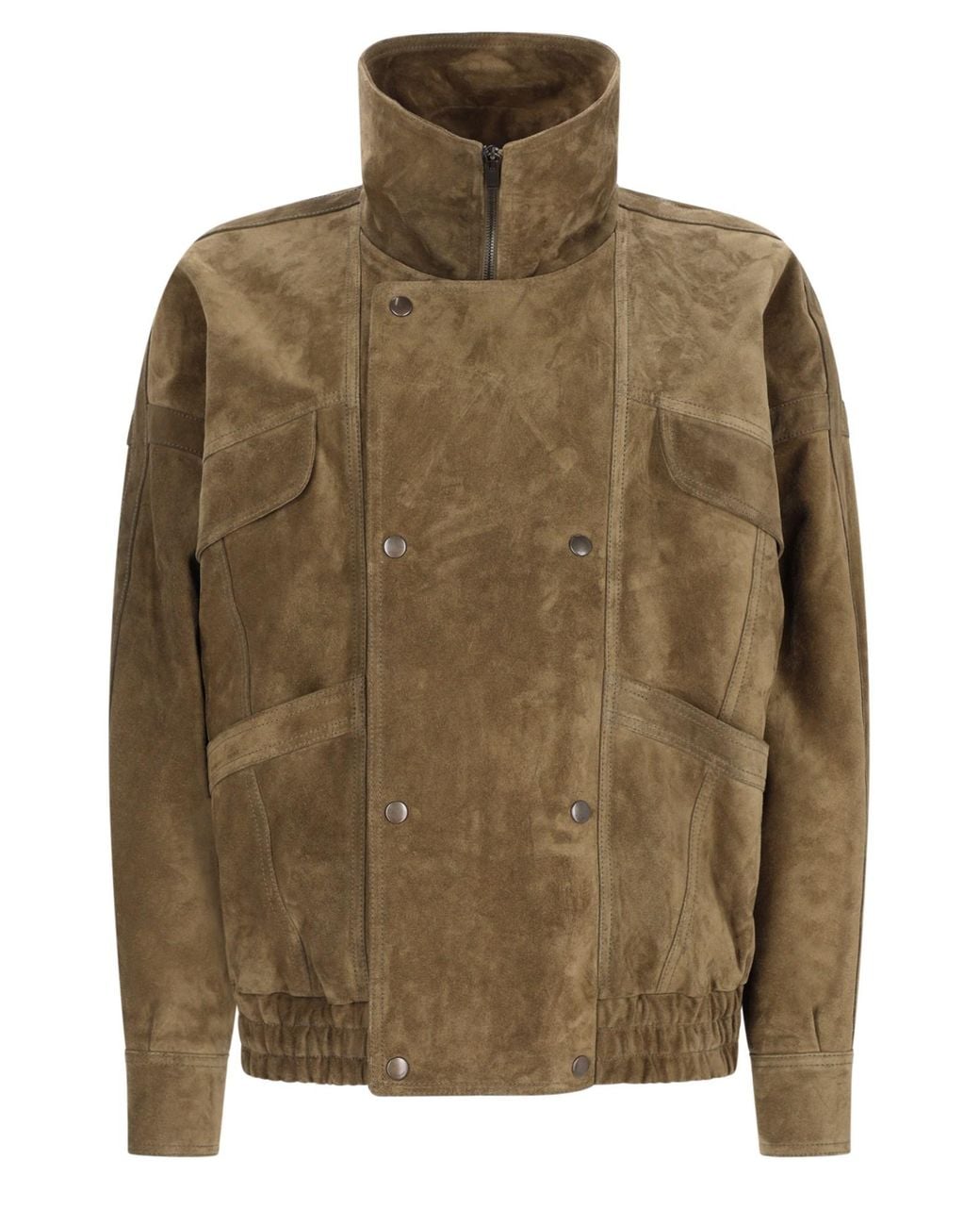 Saint Laurent Green Giacca Bomber Doppiopetto