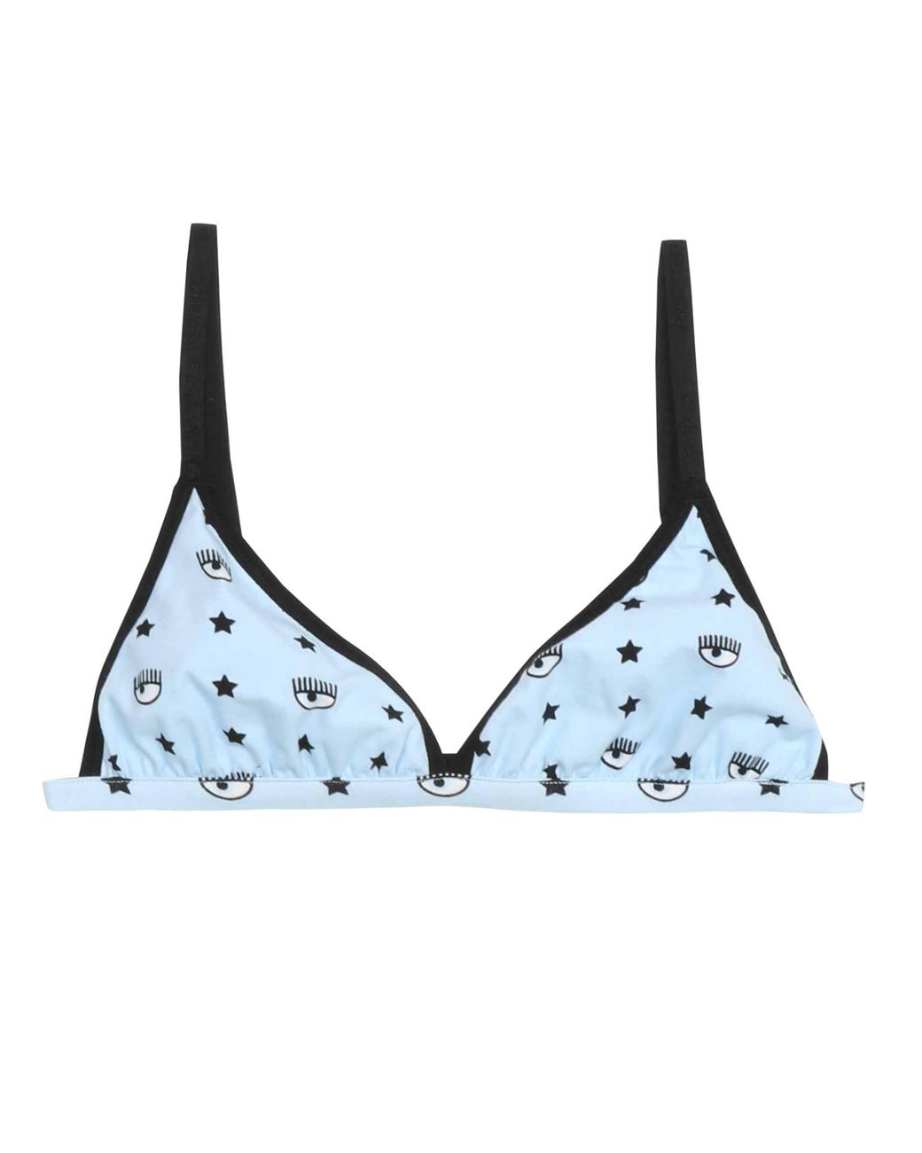 Chiara Ferragni Blue Bralette With Logomasnia