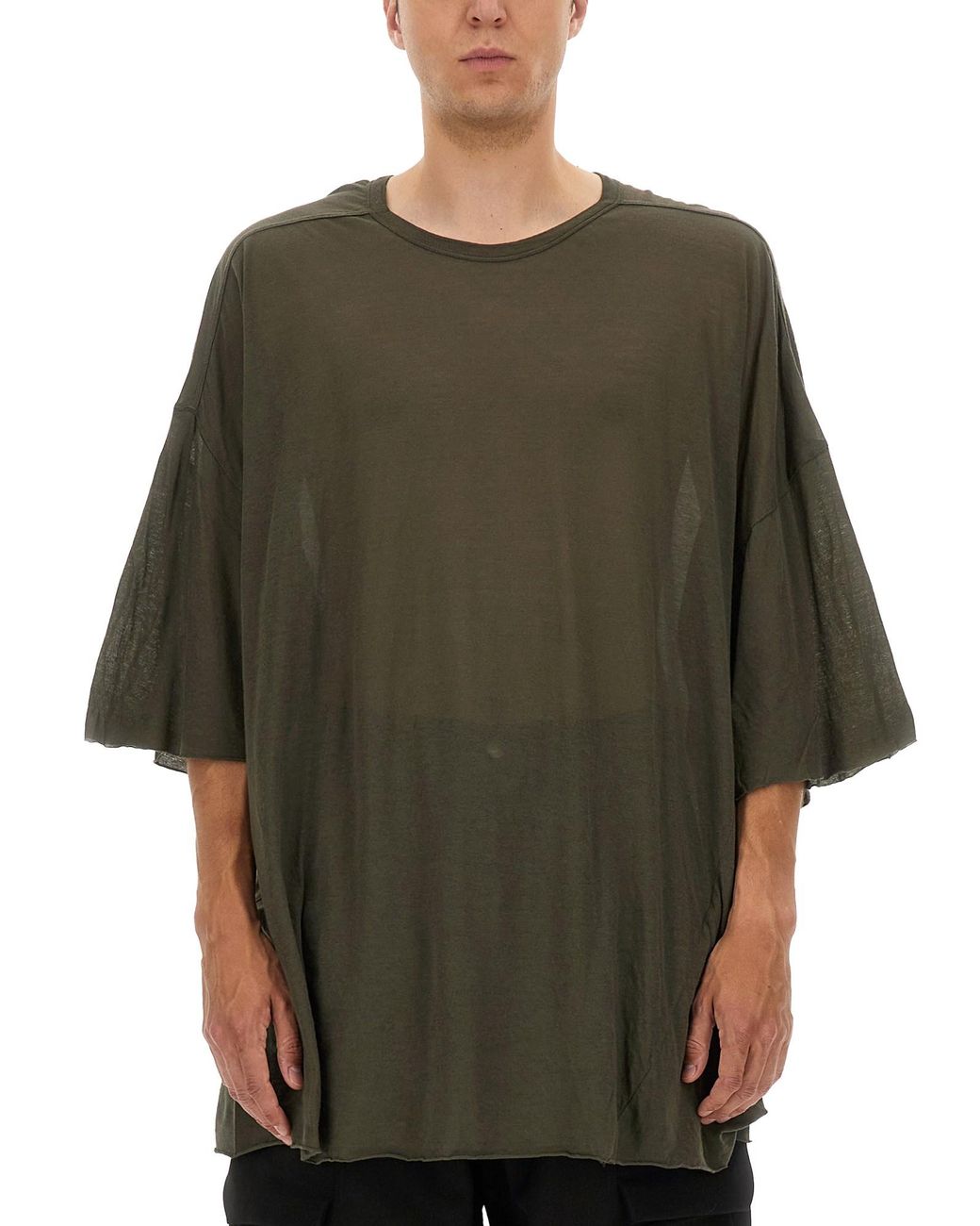 Rick Owens Green T-Shirt Cotton T-Shirts for men